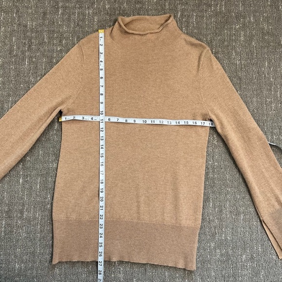 White + Warren Wool Cashmere Camel Tan Sweater Size Large - Picture 6 of 7